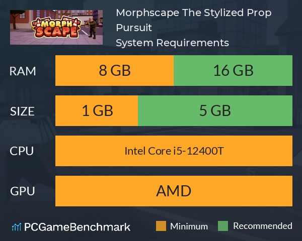 Morphscape: The Stylized Prop Pursuit System Requirements PC Graph - Can I Run Morphscape: The Stylized Prop Pursuit