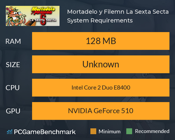 Mortadelo y Filemón: La Sexta Secta System Requirements PC Graph - Can I Run Mortadelo y Filemón: La Sexta Secta Mortadelo y Filemón: La Sexta Secta System Requirements PC Graph - Can I Run Mortadelo y Filemón: La Sexta Secta