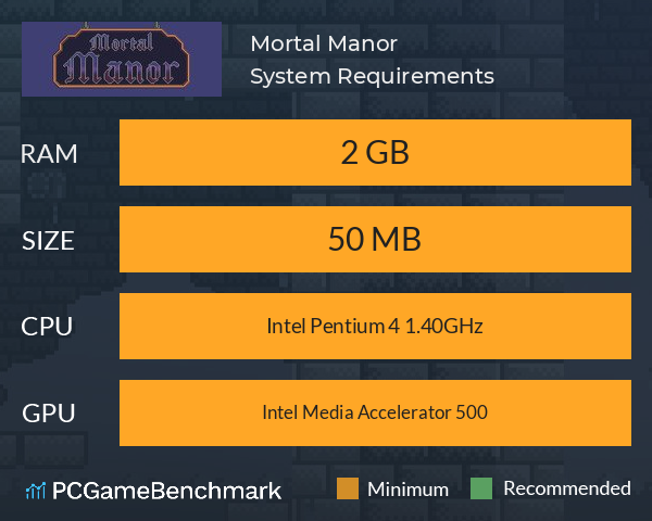 Mortal Manor System Requirements PC Graph - Can I Run Mortal Manor Mortal Manor System Requirements PC Graph - Can I Run Mortal Manor