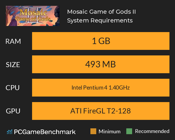 Mosaic: Game of Gods II System Requirements PC Graph - Can I Run Mosaic: Game of Gods II