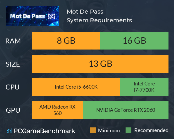 Mot De Pass System Requirements PC Graph - Can I Run Mot De Pass Mot De Pass System Requirements PC Graph - Can I Run Mot De Pass