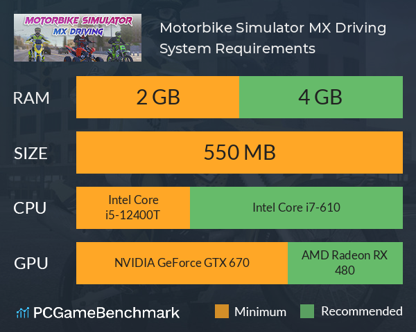 Motorbike Simulator MX Driving System Requirements PC Graph - Can I Run Motorbike Simulator MX Driving Motorbike Simulator MX Driving System Requirements PC Graph - Can I Run Motorbike Simulator MX Driving