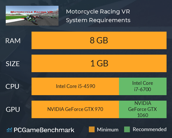 Motorcycle Racing VR System Requirements PC Graph - Can I Run Motorcycle Racing VR Motorcycle Racing VR System Requirements PC Graph - Can I Run Motorcycle Racing VR