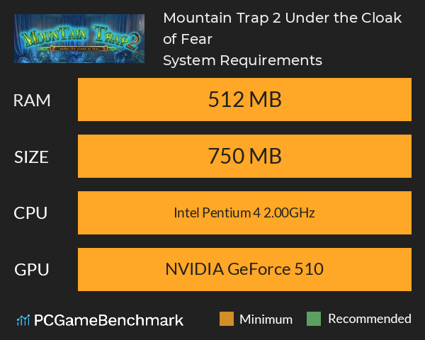 Mountain Trap 2: Under the Cloak of Fear System Requirements PC Graph - Can I Run Mountain Trap 2: Under the Cloak of Fear