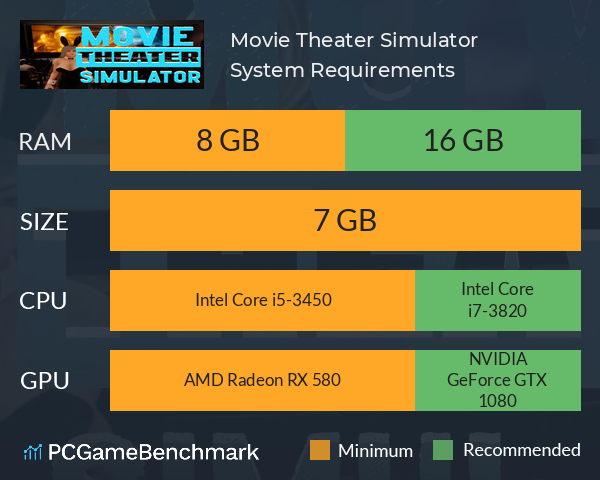 Movie Theater Simulator System Requirements PC Graph - Can I Run Movie Theater Simulator Movie Theater Simulator System Requirements PC Graph - Can I Run Movie Theater Simulator