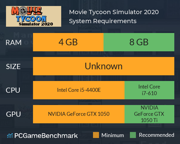 Movie Tycoon Simulator 2020 System Requirements PC Graph - Can I Run Movie Tycoon Simulator 2020