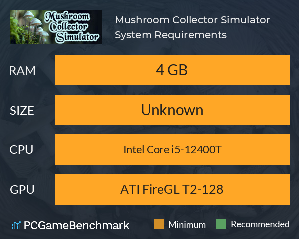 Mushroom Collector Simulator System Requirements PC Graph - Can I Run Mushroom Collector Simulator