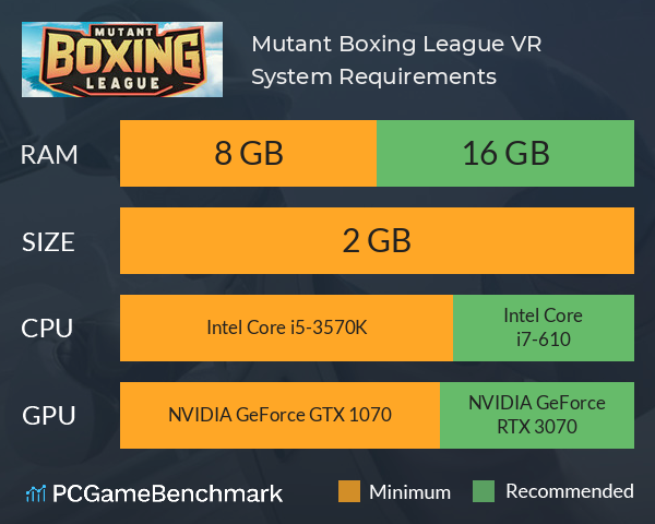 Mutant Boxing League VR System Requirements PC Graph - Can I Run Mutant Boxing League VR Mutant Boxing League VR System Requirements PC Graph - Can I Run Mutant Boxing League VR
