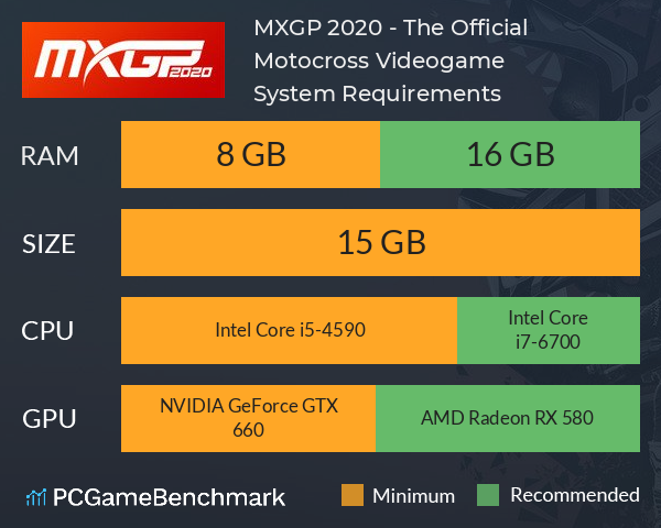 MXGP 2020 - The Official Motocross Videogame System Requirements PC Graph - Can I Run MXGP 2020 - The Official Motocross Videogame