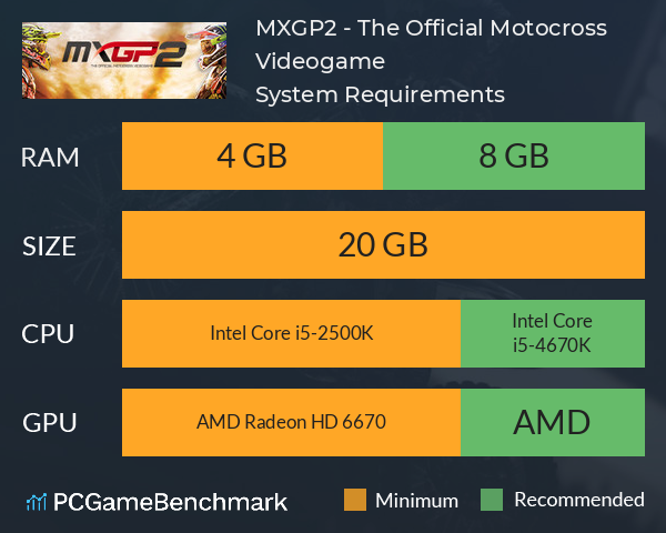 MXGP2 - The Official Motocross Videogame System Requirements PC Graph - Can I Run MXGP2 - The Official Motocross Videogame