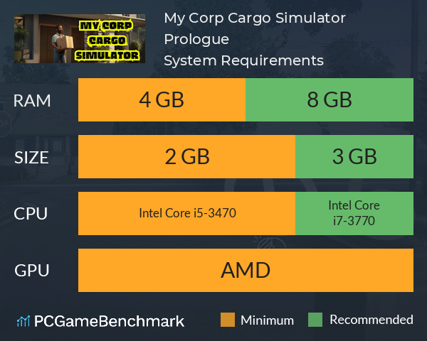 My Corp Cargo Simulator : Prologue System Requirements PC Graph - Can I Run My Corp Cargo Simulator : Prologue