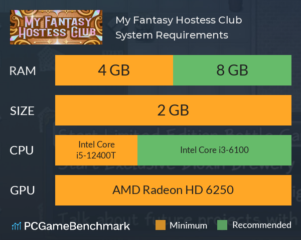 My Fantasy Hostess Club System Requirements PC Graph - Can I Run My Fantasy Hostess Club My Fantasy Hostess Club System Requirements PC Graph - Can I Run My Fantasy Hostess Club