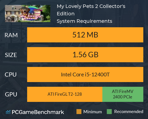 My Lovely Pets 2 Collector's Edition System Requirements PC Graph - Can I Run My Lovely Pets 2 Collector's Edition My Lovely Pets 2 Collector's Edition System Requirements PC Graph - Can I Run My Lovely Pets 2 Collector's Edition