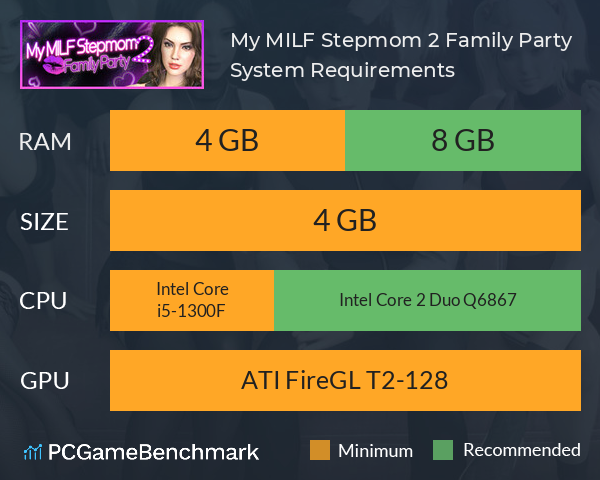 My MILF Stepmom 2: Family Party? System Requirements PC Graph - Can I Run My MILF Stepmom 2: Family Party? My MILF Stepmom 2: Family Party? System Requirements PC Graph - Can I Run My MILF Stepmom 2: Family Party?
