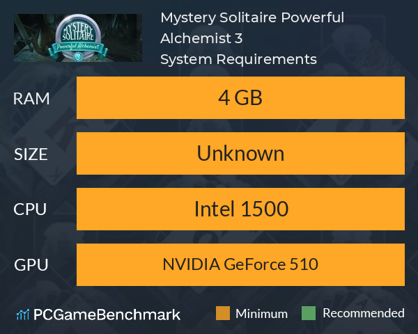 Mystery Solitaire. Powerful Alchemist 3 System Requirements PC Graph - Can I Run Mystery Solitaire. Powerful Alchemist 3 Mystery Solitaire. Powerful Alchemist 3 System Requirements PC Graph - Can I Run Mystery Solitaire. Powerful Alchemist 3