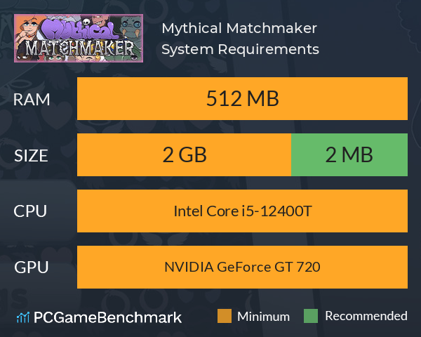 Mythical Matchmaker System Requirements PC Graph - Can I Run Mythical Matchmaker Mythical Matchmaker System Requirements PC Graph - Can I Run Mythical Matchmaker