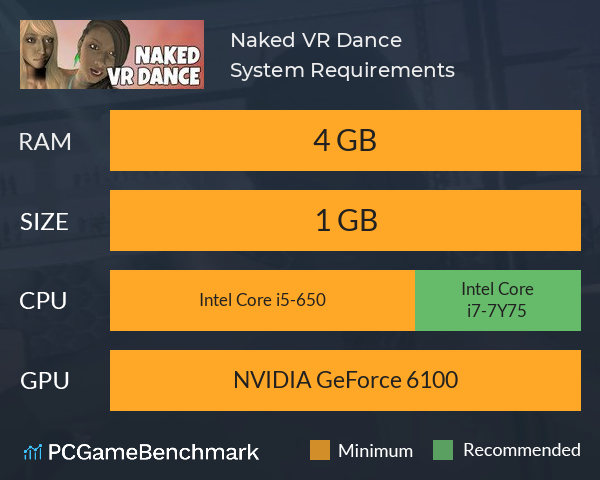 Naked VR Dance System Requirements PC Graph - Can I Run Naked VR Dance Naked VR Dance System Requirements PC Graph - Can I Run Naked VR Dance