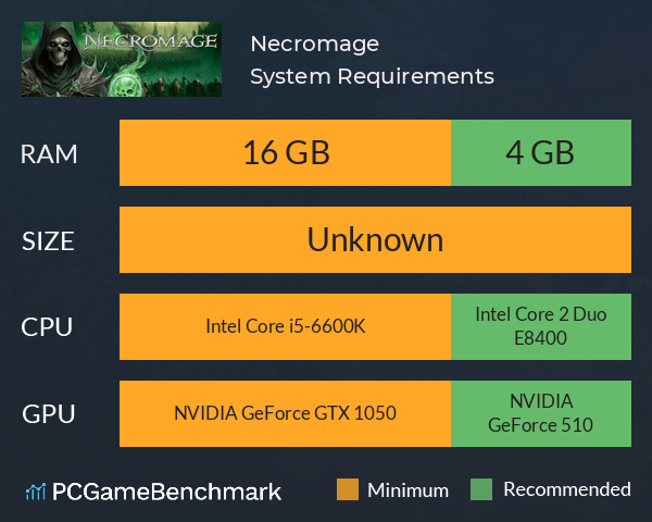 Necromage System Requirements PC Graph - Can I Run Necromage Necromage System Requirements PC Graph - Can I Run Necromage