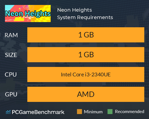 Neon Heights System Requirements PC Graph - Can I Run Neon Heights Neon Heights System Requirements PC Graph - Can I Run Neon Heights