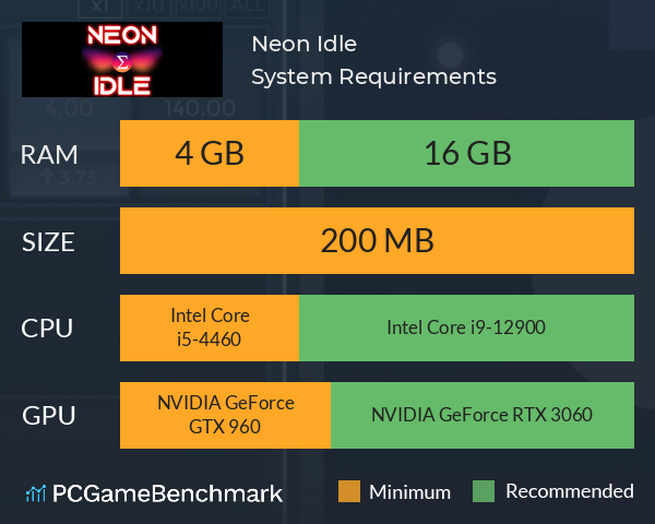 Neon Idle System Requirements PC Graph - Can I Run Neon Idle Neon Idle System Requirements PC Graph - Can I Run Neon Idle