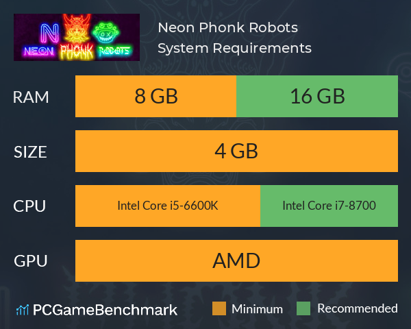 Neon Phonk Robots System Requirements PC Graph - Can I Run Neon Phonk Robots Neon Phonk Robots System Requirements PC Graph - Can I Run Neon Phonk Robots