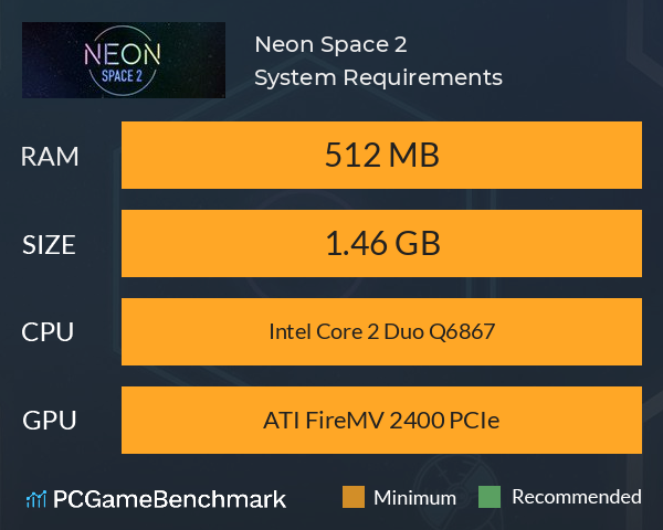 Neon Space 2 System Requirements PC Graph - Can I Run Neon Space 2
