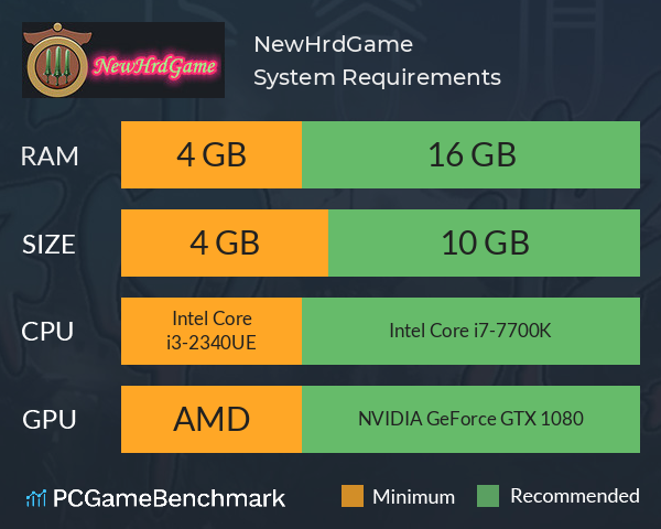 NewHrdGame System Requirements PC Graph - Can I Run NewHrdGame