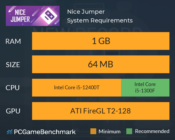 Nice Jumper System Requirements PC Graph - Can I Run Nice Jumper Nice Jumper System Requirements PC Graph - Can I Run Nice Jumper