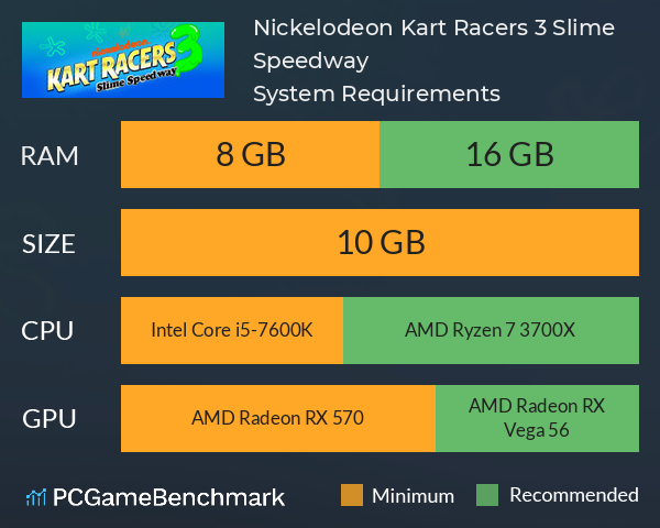 Nickelodeon Kart Racers 3: Slime Speedway System Requirements PC Graph - Can I Run Nickelodeon Kart Racers 3: Slime Speedway
