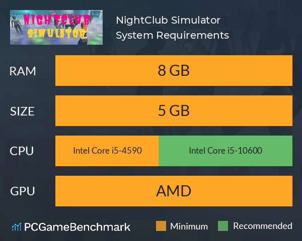 NightClub Simulator System Requirements PC Graph - Can I Run NightClub Simulator NightClub Simulator System Requirements PC Graph - Can I Run NightClub Simulator