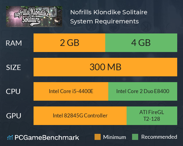 Nofrills Klondike Solitaire System Requirements PC Graph - Can I Run Nofrills Klondike Solitaire Nofrills Klondike Solitaire System Requirements PC Graph - Can I Run Nofrills Klondike Solitaire