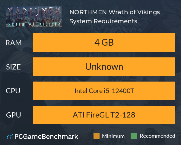NORTHMEN: Wrath of Vikings System Requirements PC Graph - Can I Run NORTHMEN: Wrath of Vikings