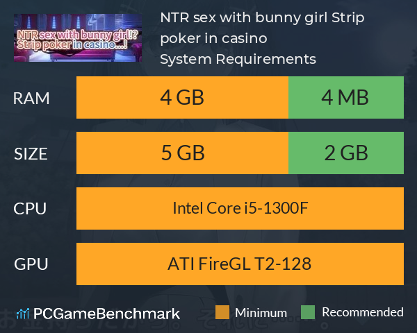 NTR sex with bunny girl!? Strip poker in casino...! System Requirements PC Graph - Can I Run NTR sex with bunny girl!? Strip poker in casino...! NTR sex with bunny girl!? Strip poker in casino...! System Requirements PC Graph - Can I Run NTR sex with bunny girl!? Strip poker in casino...!