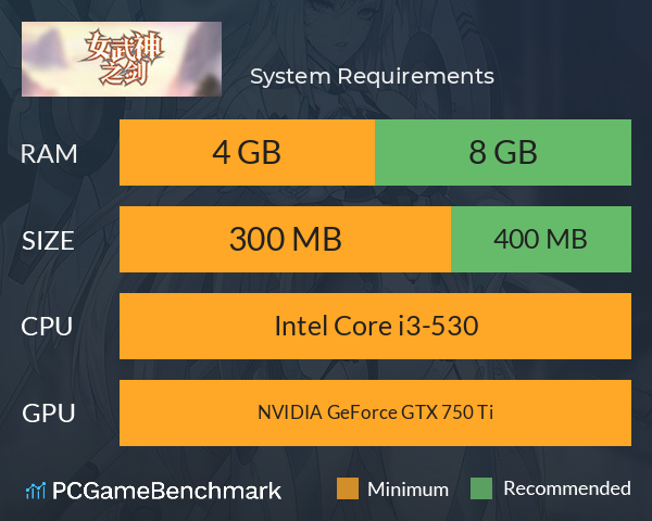 女武神之剑 System Requirements PC Graph - Can I Run 女武神之剑 女武神之剑 System Requirements PC Graph - Can I Run 女武神之剑