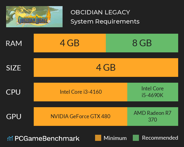 OBCIDIAN LEGACY System Requirements PC Graph - Can I Run OBCIDIAN LEGACY OBCIDIAN LEGACY System Requirements PC Graph - Can I Run OBCIDIAN LEGACY