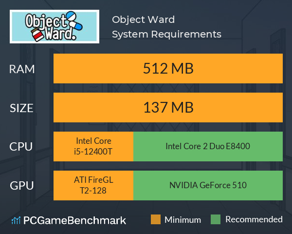 Object Ward. System Requirements PC Graph - Can I Run Object Ward.