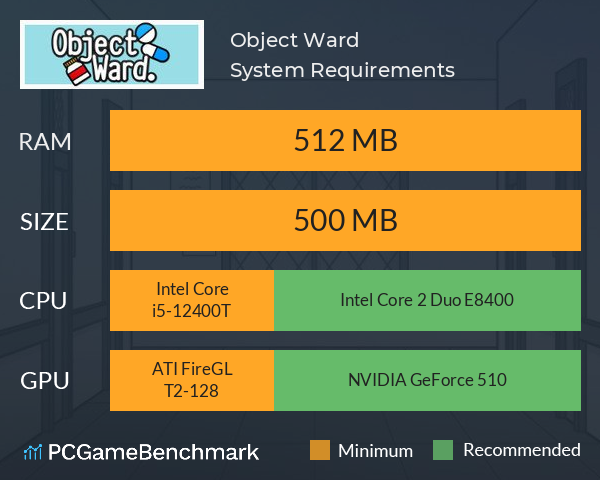 Object Ward. System Requirements PC Graph - Can I Run Object Ward. Object Ward. System Requirements PC Graph - Can I Run Object Ward.