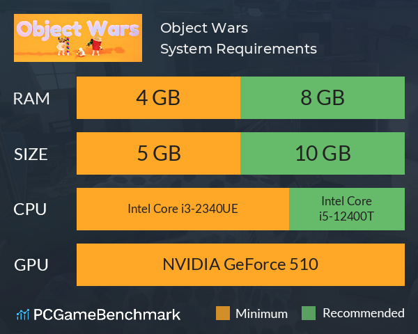 Object Wars System Requirements PC Graph - Can I Run Object Wars Object Wars System Requirements PC Graph - Can I Run Object Wars