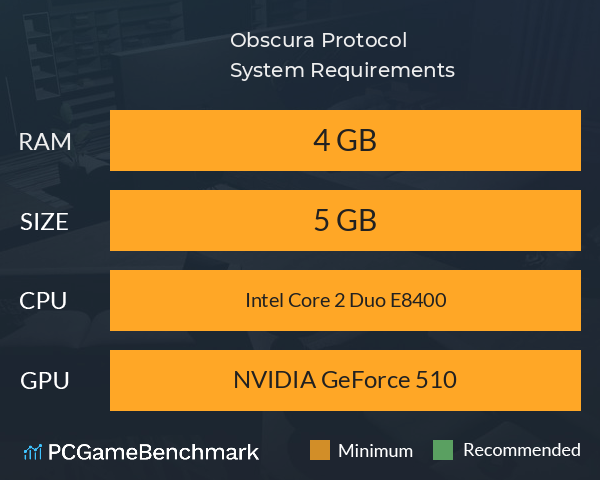 Obscura Protocol System Requirements PC Graph - Can I Run Obscura Protocol Obscura Protocol System Requirements PC Graph - Can I Run Obscura Protocol