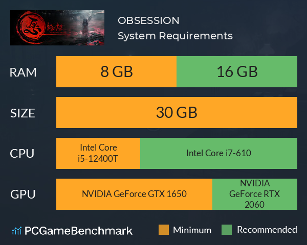 OBSESSION System Requirements PC Graph - Can I Run OBSESSION OBSESSION System Requirements PC Graph - Can I Run OBSESSION