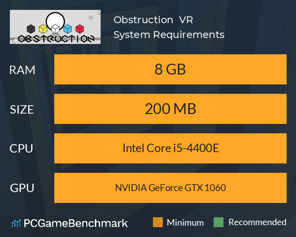 Obstruction : VR System Requirements PC Graph - Can I Run Obstruction : VR