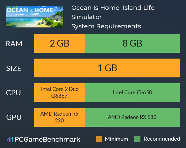 Ocean Is Home : Island Life Simulator System Requirements PC Graph - Can I Run Ocean Is Home : Island Life Simulator Ocean Is Home : Island Life Simulator System Requirements PC Graph - Can I Run Ocean Is Home : Island Life Simulator