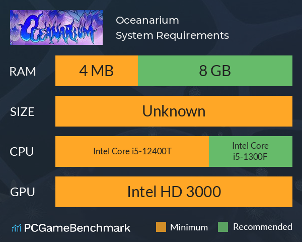 Oceanarium System Requirements PC Graph - Can I Run Oceanarium