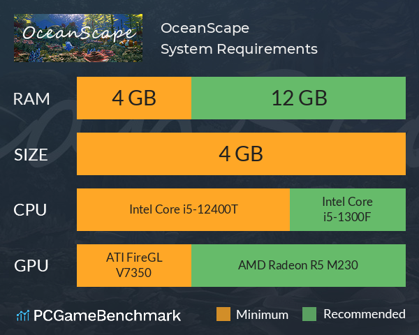 OceanScape System Requirements PC Graph - Can I Run OceanScape OceanScape System Requirements PC Graph - Can I Run OceanScape