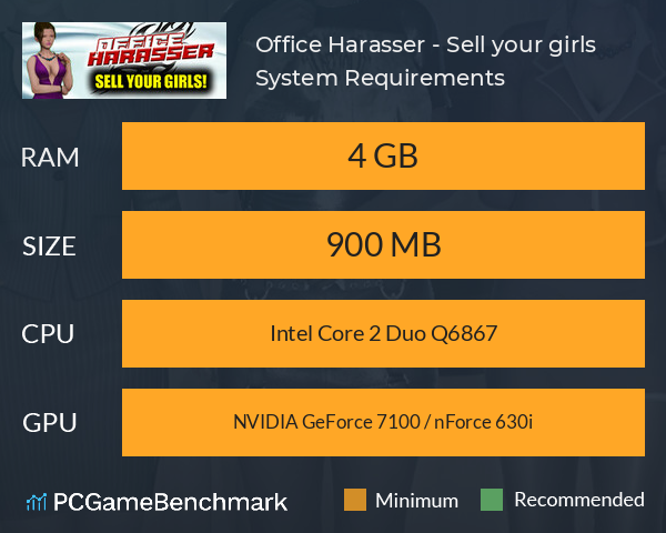 Office Harasser - Sell your girls! System Requirements PC Graph - Can I Run Office Harasser - Sell your girls! Office Harasser - Sell your girls! System Requirements PC Graph - Can I Run Office Harasser - Sell your girls!