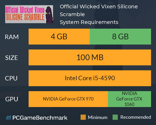 Official Wicked Vixen Silicone Scramble System Requirements PC Graph - Can I Run Official Wicked Vixen Silicone Scramble