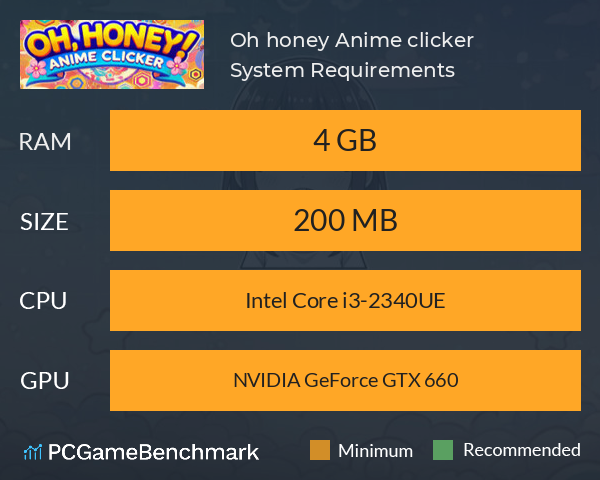 Oh, honey! Anime clicker! System Requirements PC Graph - Can I Run Oh, honey! Anime clicker! Oh, honey! Anime clicker! System Requirements PC Graph - Can I Run Oh, honey! Anime clicker!