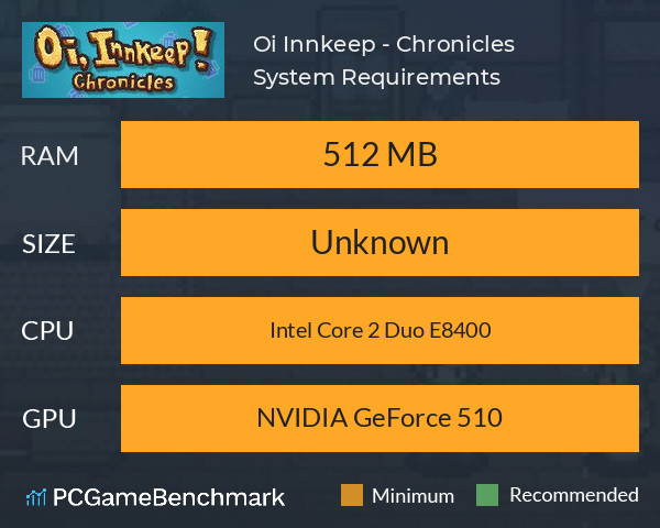 Oi, Innkeep! - Chronicles! System Requirements PC Graph - Can I Run Oi, Innkeep! - Chronicles!