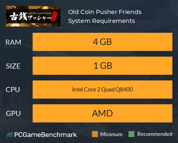 Old Coin Pusher Friends System Requirements PC Graph - Can I Run Old Coin Pusher Friends