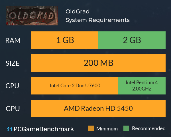 OldGrad System Requirements PC Graph - Can I Run OldGrad OldGrad System Requirements PC Graph - Can I Run OldGrad